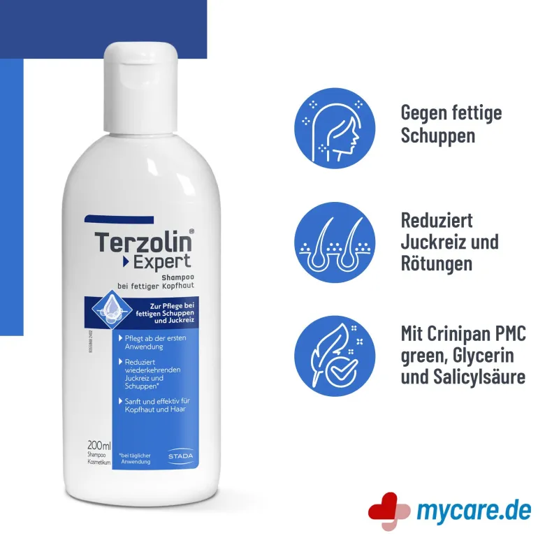 Terzolin Expert Shampoo bei fettiger Kopfhaut, 200 ml