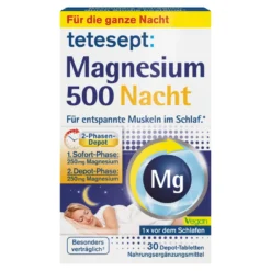 Tetesept Magnesium 500 Nacht Tabletten, 30 St
