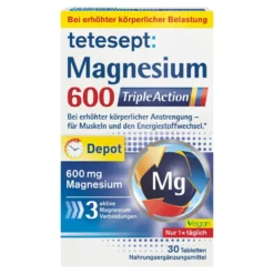 Tetesept Magnesium 600 Triple Action Tabletten, 30 St
