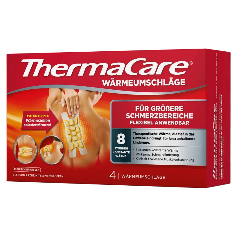 ThermaCare Wärmeauflagen Flexibel für große Schmerzbereiche, 4 St
