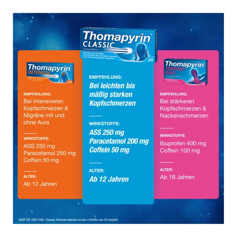 Thomapyrin Classic Schmerztabletten, 20 St