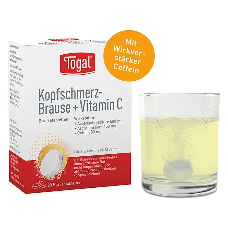 Togal Kopfschmerz-Brause + Vit. C Brausetabletten, 20 St