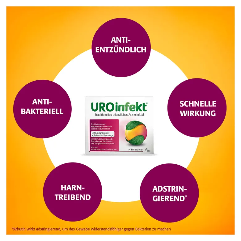 UROinfekt 864 mg Filmtabletten, 14 St