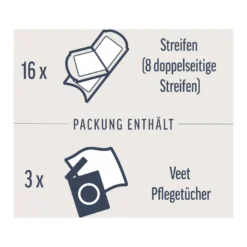 Veet Kaltwachsstreifen Bikini & Achseln Sensible Haut, 16 St