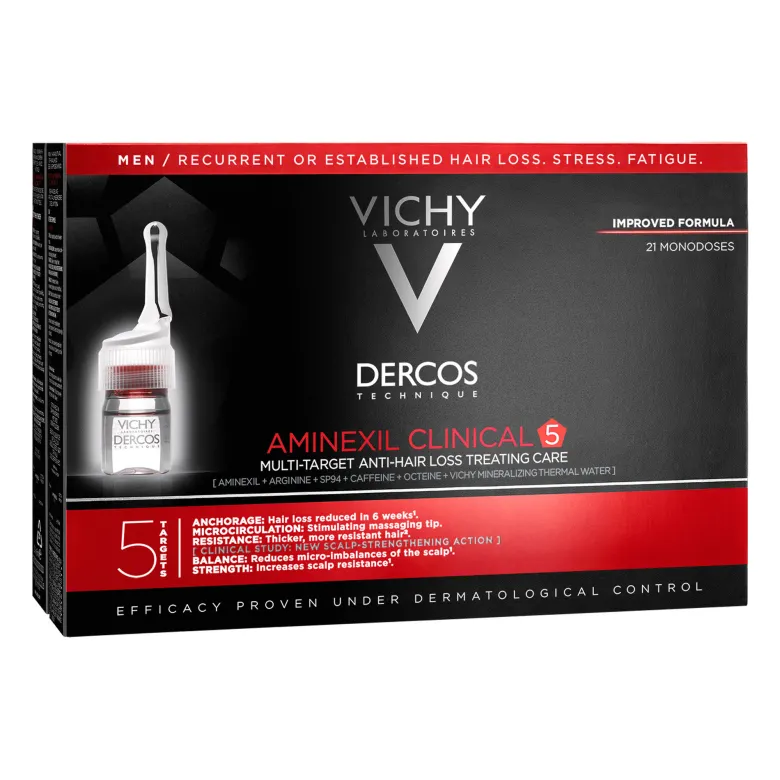 Vichy Dercos Aminexil Clinical 5 für Männer, 21X6 ml
