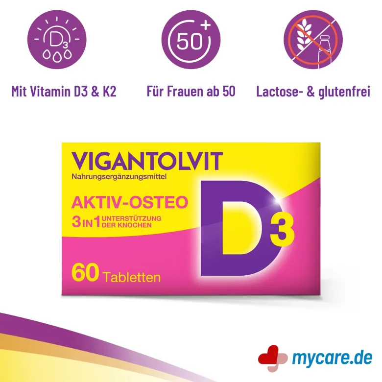 Vigantolvit Vitamin D3 K2 Calcium Filmtabletten, 60 St