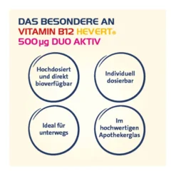 Vitamin B12 Hevert 500 µg Duo Aktiv Lutschtabletten, 180 St
