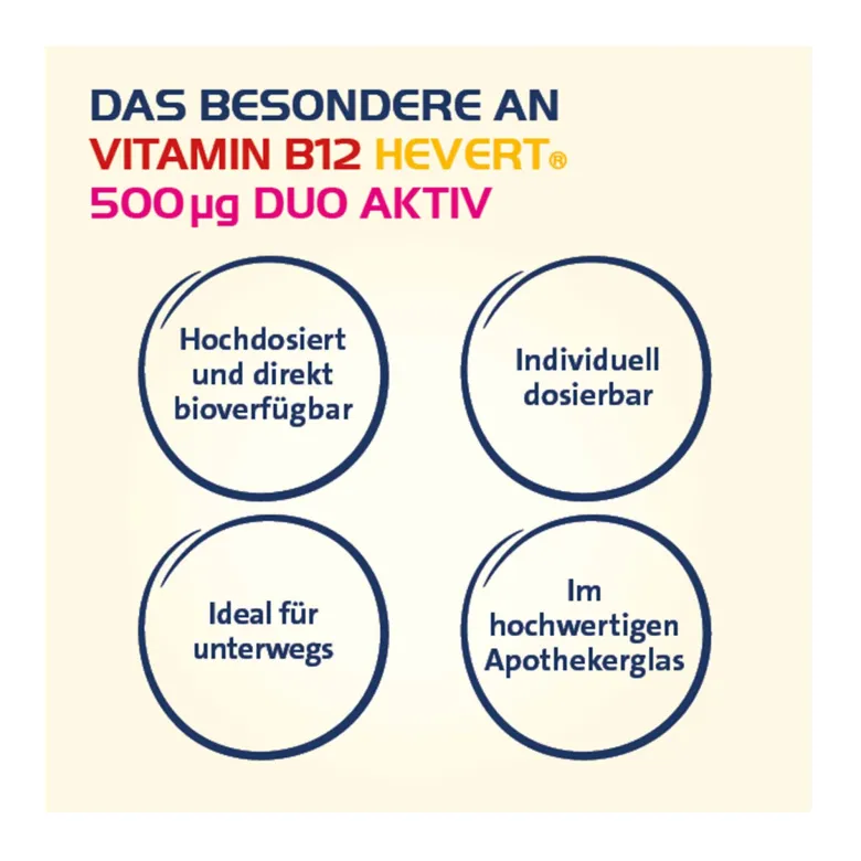 Vitamin B12 Hevert 500 µg Duo Aktiv Lutschtabletten, 180 St