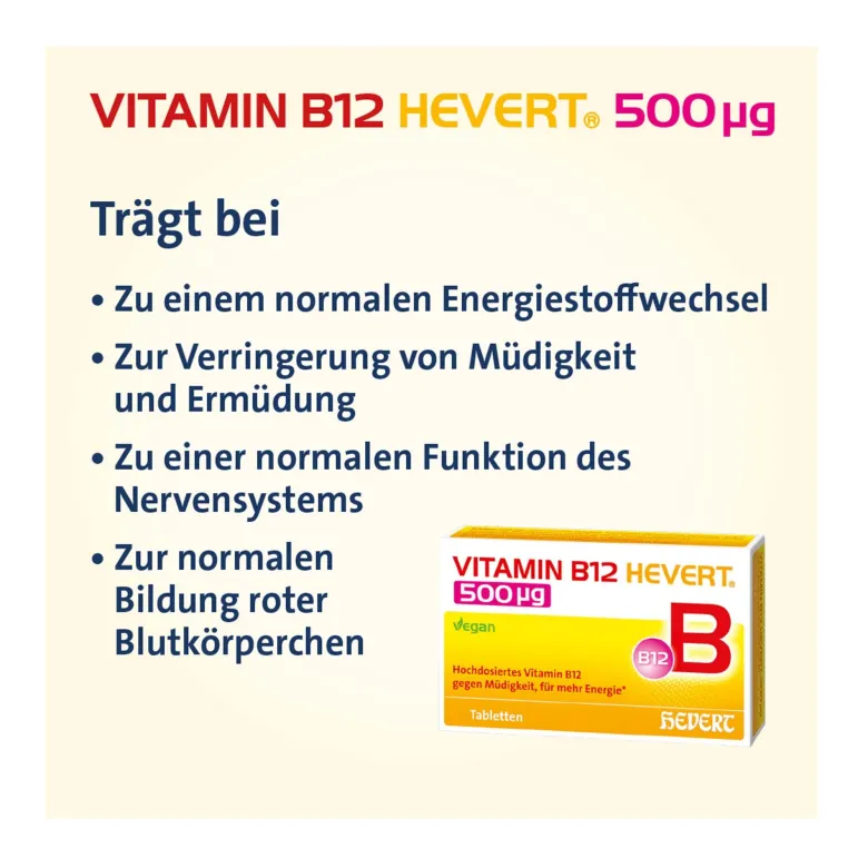 Vitamin B12 Hevert 500 µg Tabletten, 60 St