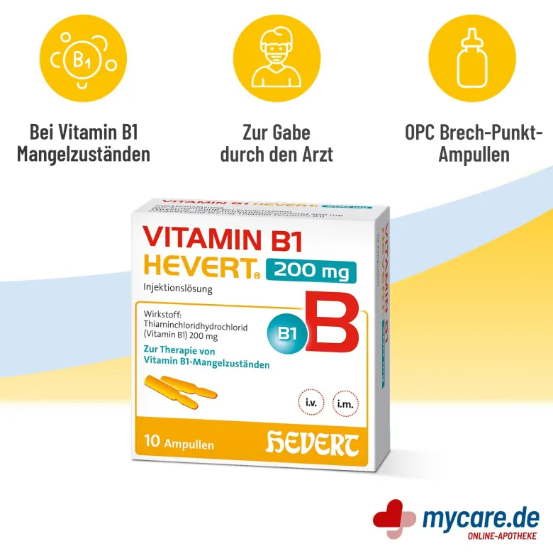 Vitamin B1 Hevert 200 mg Injektionslösung, 10X2 ml