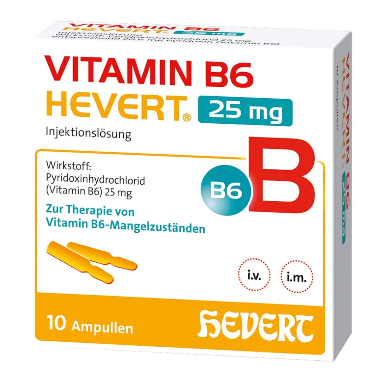 Vitamin B6 Hevert 25 mg Injektionslösung, 10X2 ml