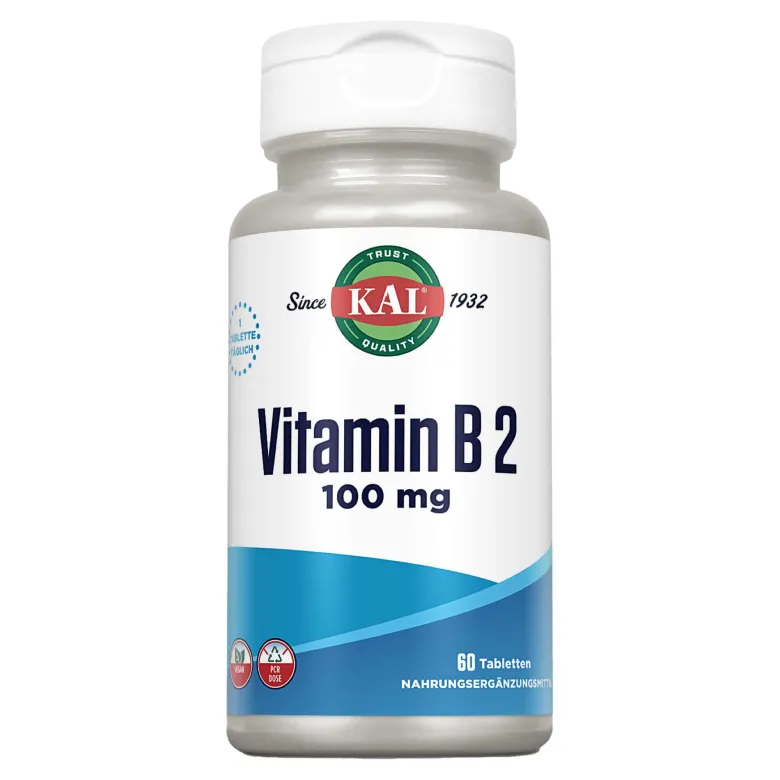 Vitamin B2 Riboflavin 100 mg Tabletten, 60 St