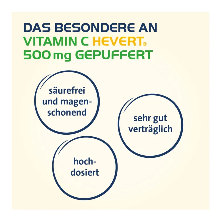 Vitamin C Hevert 500 mg gepufferte Kapseln, 60 St