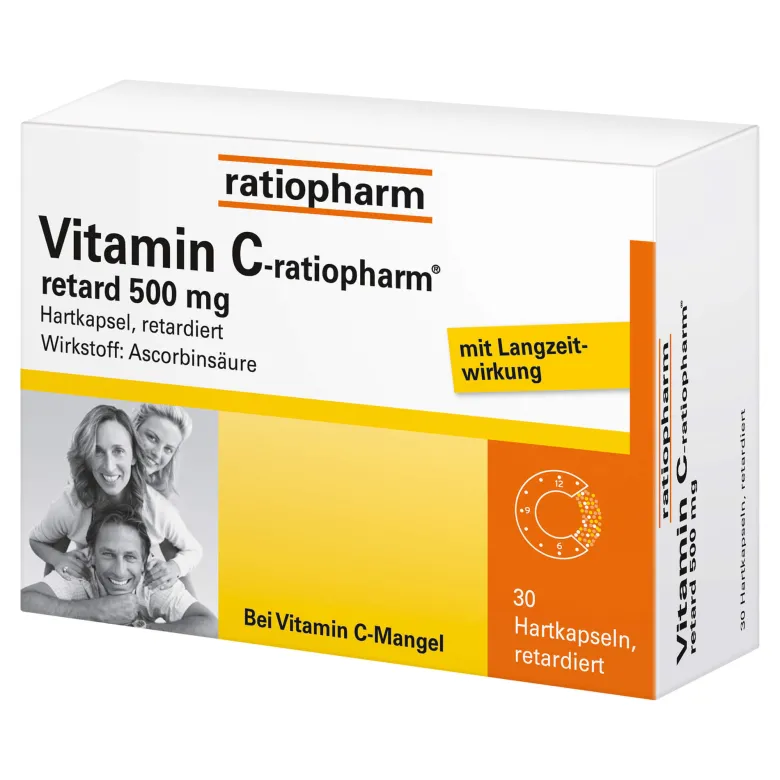 Vitamin C-ratiopharm retard 500 mg, 30 St