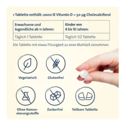 Vitamin D3 Hevert 2.000 I.E. Tabletten, 120 St