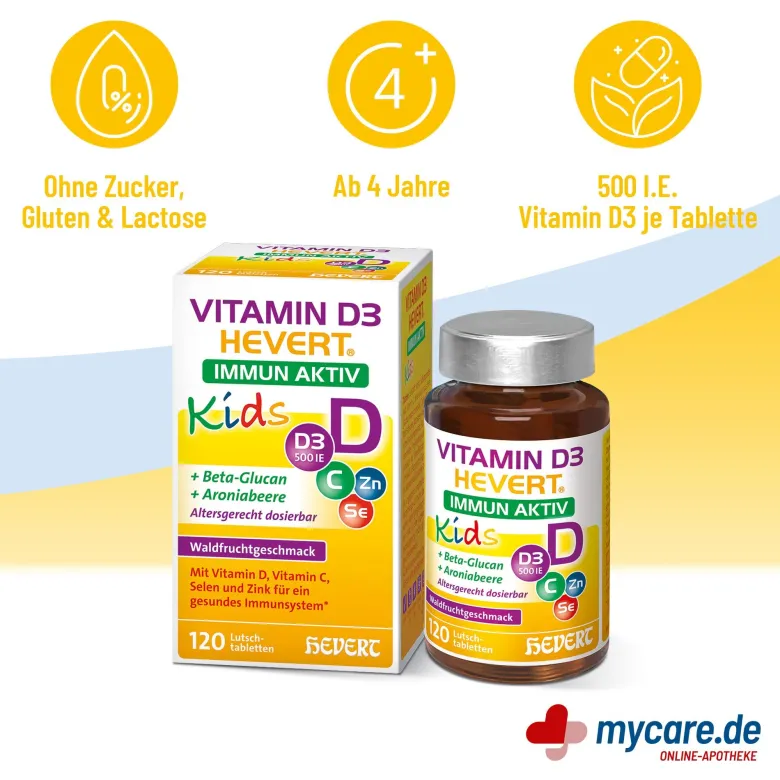 Vitamin D3 Hevert Immun Aktiv Kids Lutschtabletten, 120 St