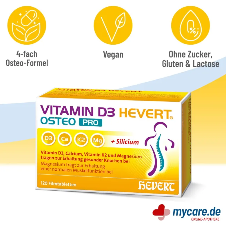 Vitamin D3 Hevert Osteo Pro Filmtabletten, 120 St