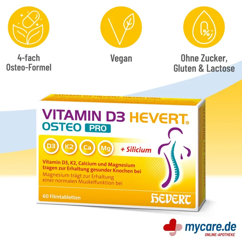 Vitamin D3 Hevert Osteo Pro Filmtabletten, 60 St