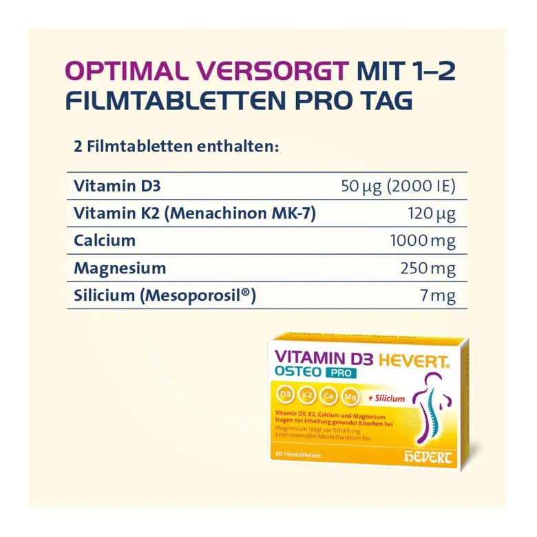 Vitamin D3 Hevert Osteo Pro Filmtabletten, 60 St