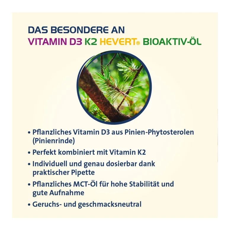 Vitamin D3 K2 Hevert Bioaktiv Öl, 20 ml