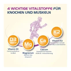 Vitamin D3 K2 Hevert+ Calcium und Magnesium 4000 IE Kapseln, 60 St