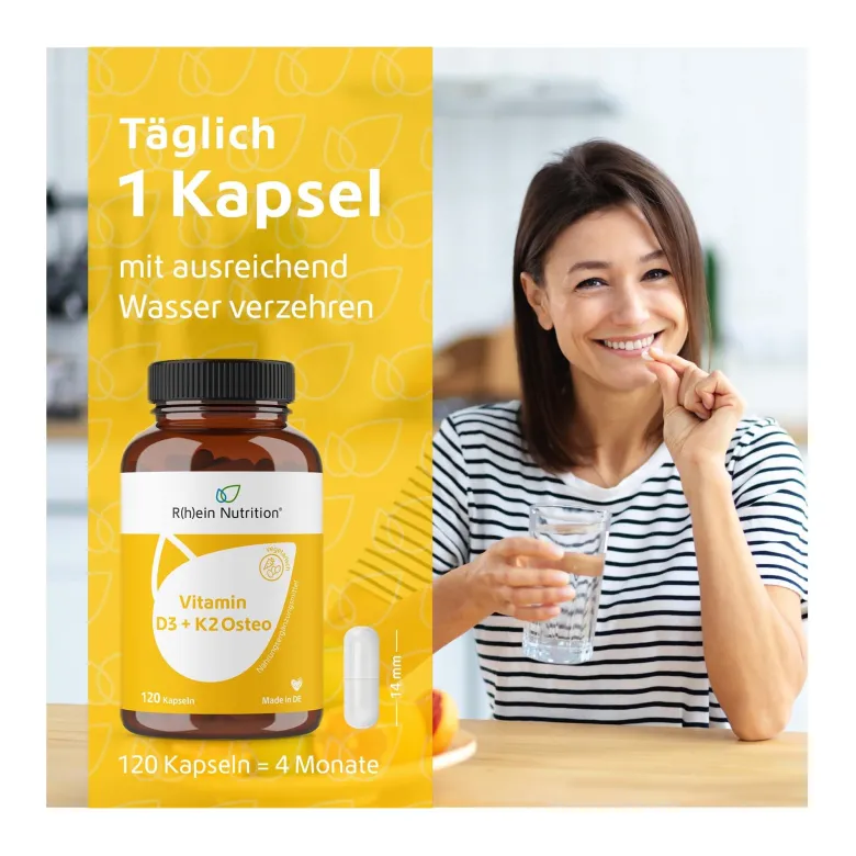 Vitamin D3+K2 Osteo Kapseln, 120 St