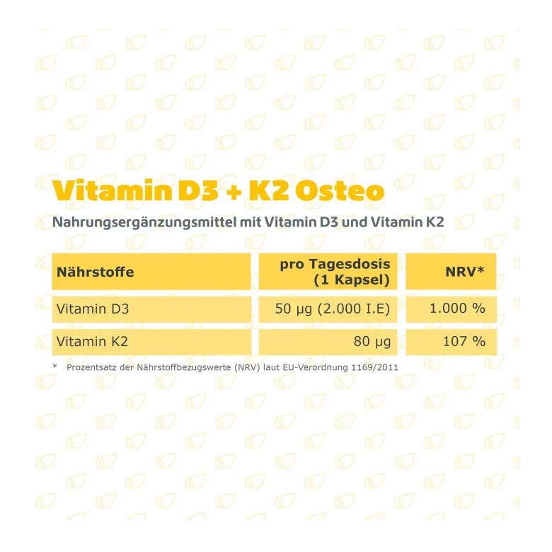 Vitamin D3+K2 Osteo Kapseln, 120 St