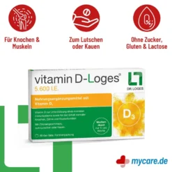 Vitamin D-Loges 5.600 I.E. Kautabletten, 60 St