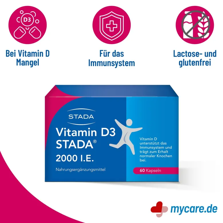 Vitamin D3 Stada 2000 I.E. Kapseln, 60 St