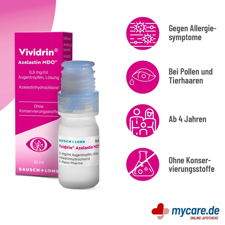 Vividrin Azelastin MDO 0,5 mg/ml Augentropfen, 10 ml