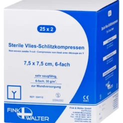 Vlies-Schlitzkompressen steril 7,5 x 7,5 cm 6-fach, 25X2 St