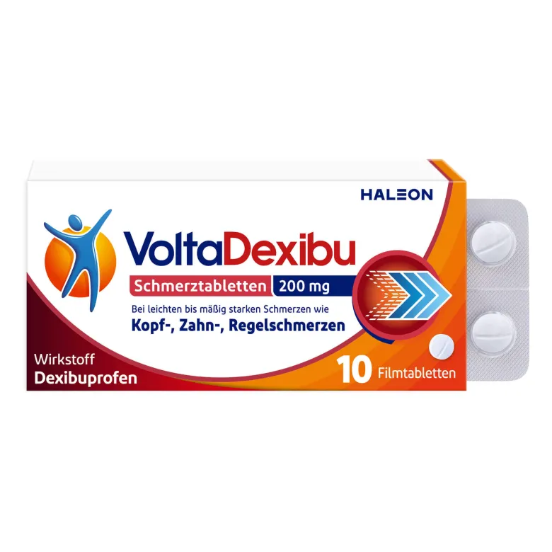 VoltaDexibu Schmerztabletten 200 mg Filmtabletten, 10 St