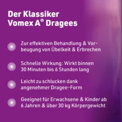 Vomex A Dragees 50 mg überzogene Tabletten, 20 St