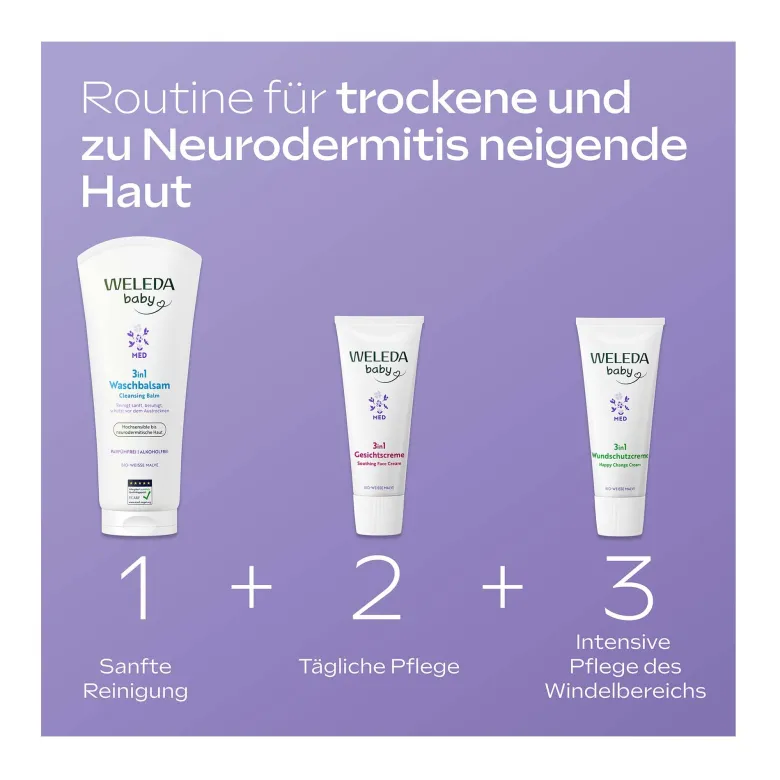 Weleda Baby Med 3in1 Gesichtscreme Weiße Malve, 50 ml