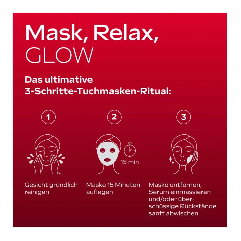 Weleda Exo Boost Youth Power Glow Tuchmaske Granatapfel, 20 ml
