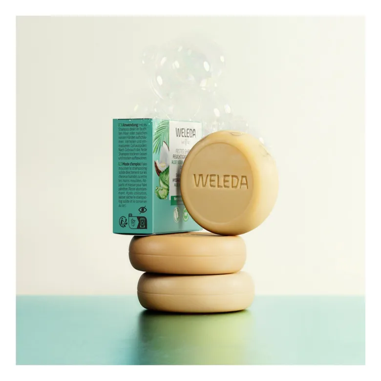 Weleda Festes Shampoo Feuchtigkeit & Glanz, 50 g