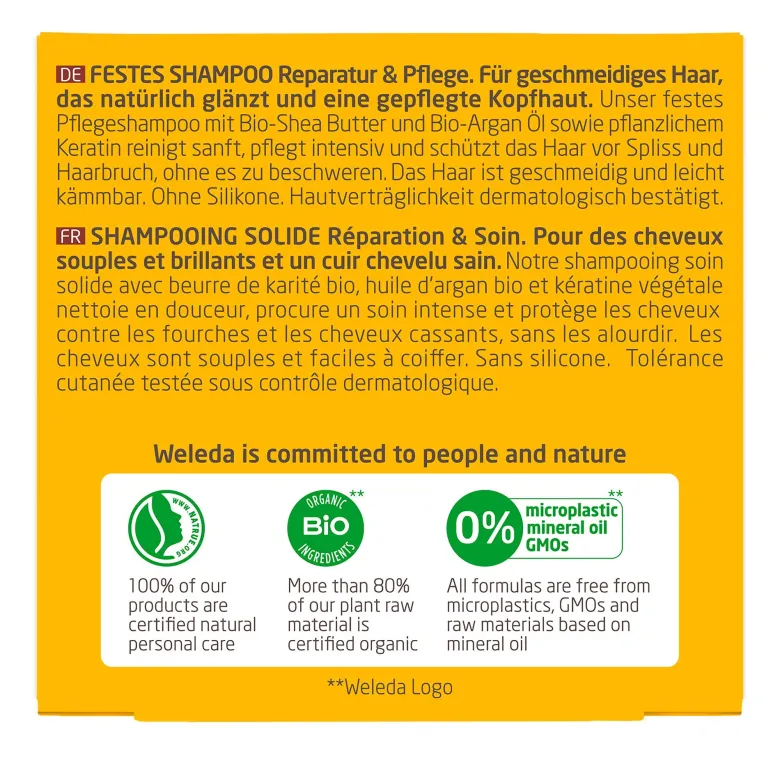 Weleda Festes Shampoo Reparatur & Pflege, 50 g