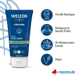 Weleda For Men 2in1 Face Wash, 100 ml