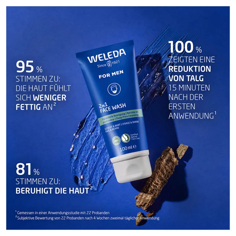 Weleda For Men 2in1 Face Wash, 100 ml