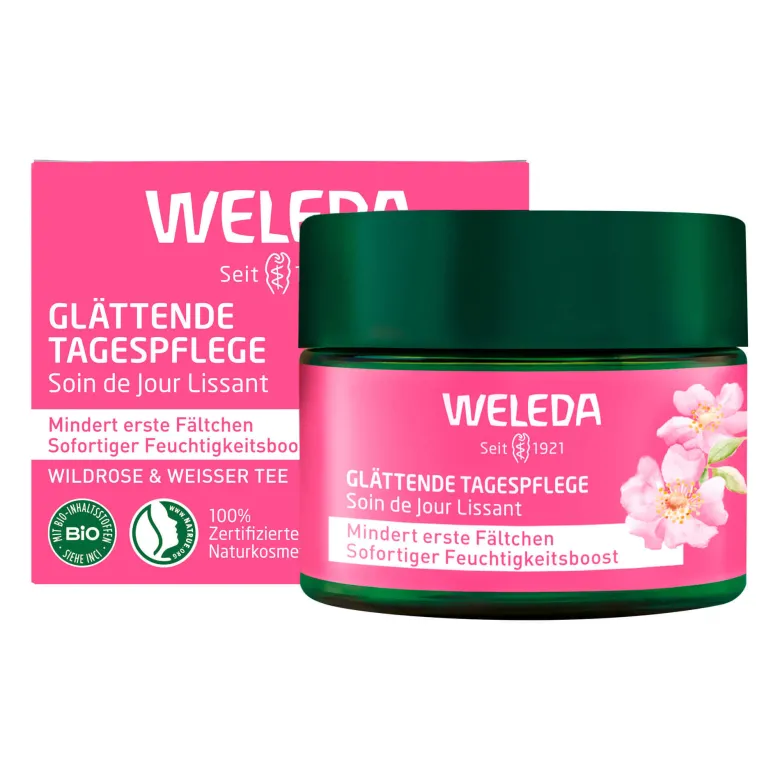 Weleda Glättende Tagespflege Wildrose & Weißer Tee, 40 ml
