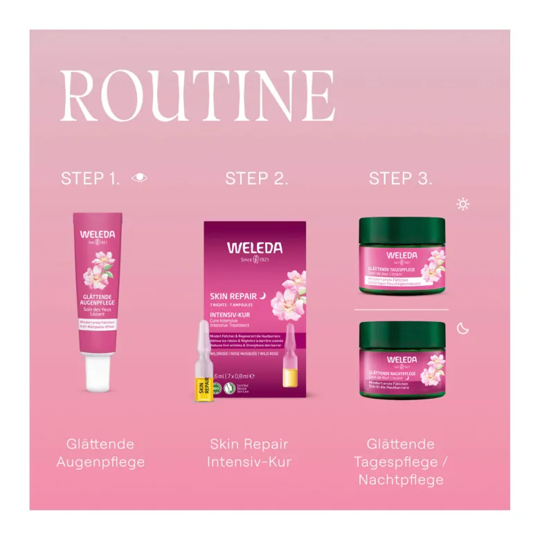 Weleda Glättende Tagespflege Wildrose & Weißer Tee, 40 ml