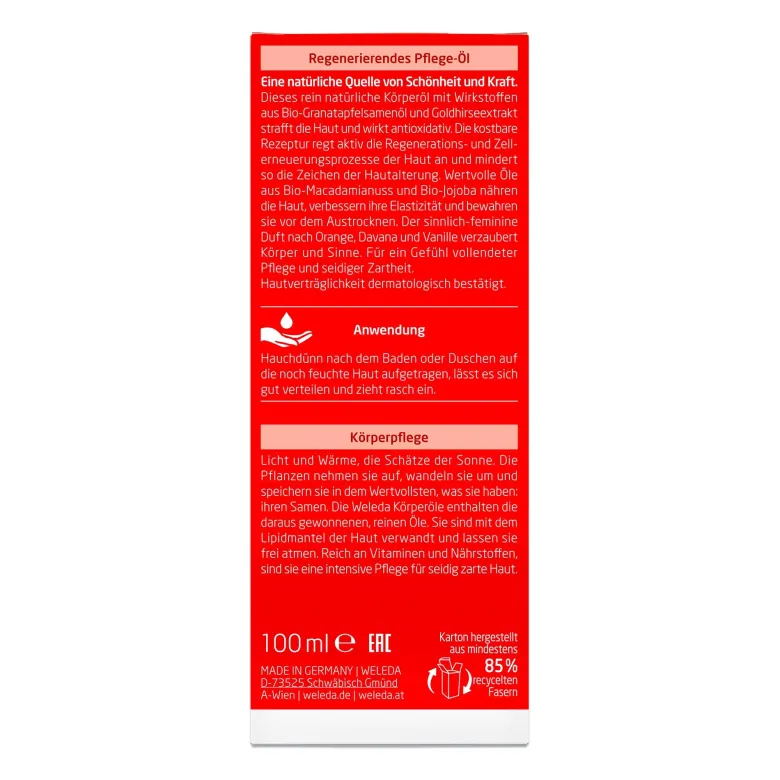 Weleda Granatapfel Regenerierendes Pflege-Öl, 100 ml