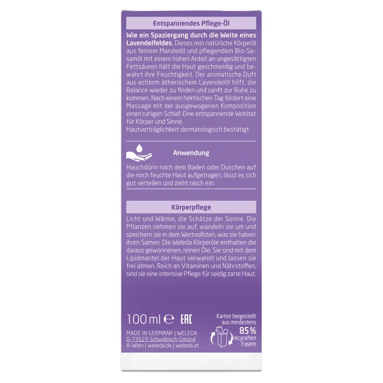 Weleda Lavendel Entspannendes Pflege-Öl, 100 ml