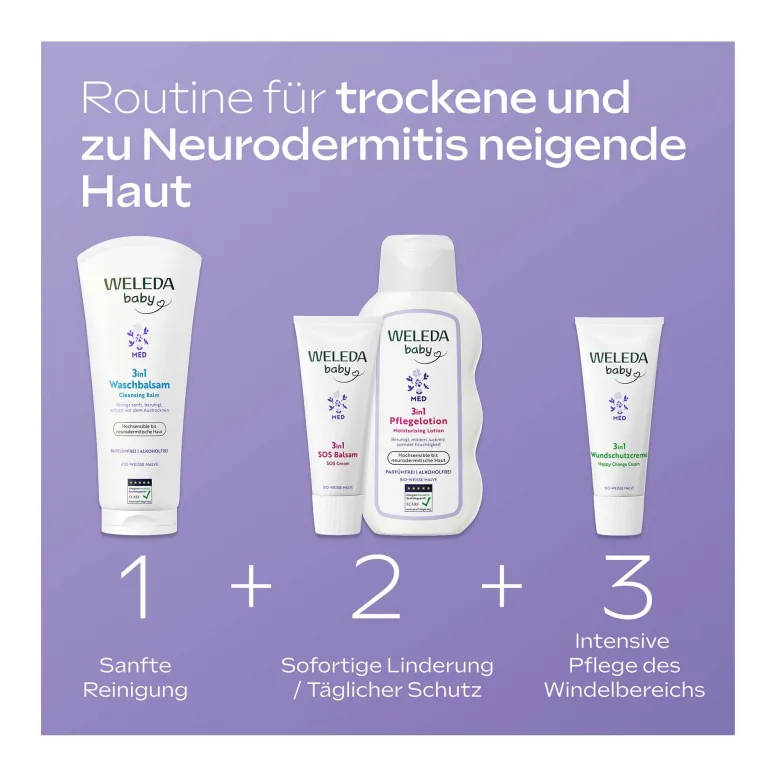 Weleda Med 3in1 Waschbalsam Weisse Malve, 200 ml