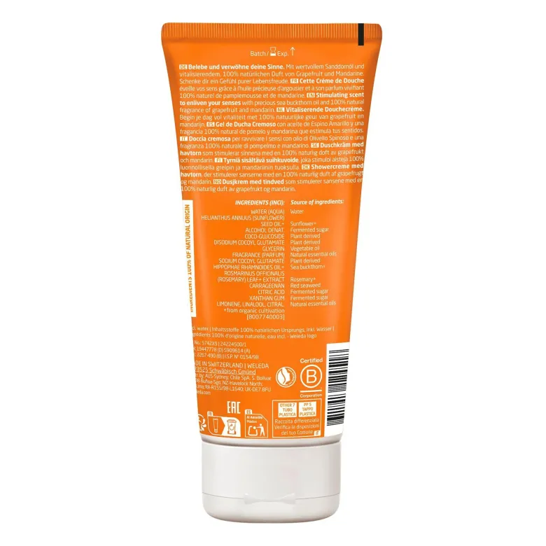 Weleda Vitality Shower Cream Sanddorn, 200 ml