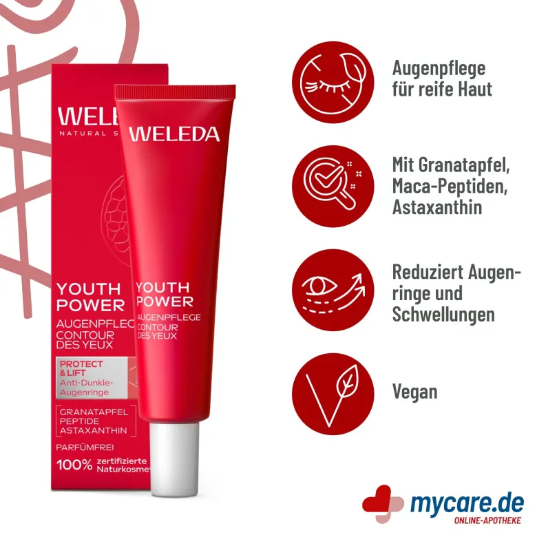 Weleda Youth Power Augenpflege Granatapfel, 12 ml
