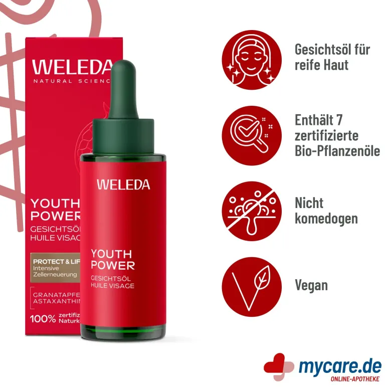 Weleda Youth Power Gesichtsöl Granatapfel, 30 ml