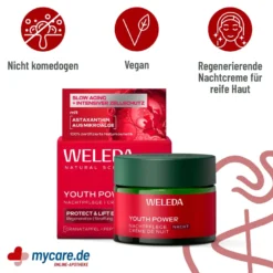 Weleda Youth Power Nachtpflege Granatapfel, 40 ml