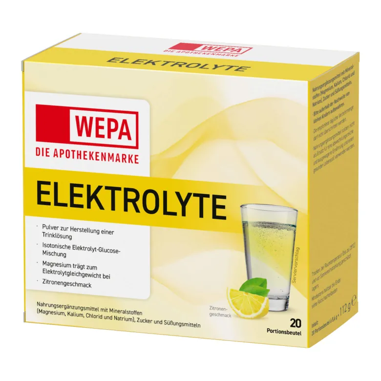 WEPA Elektrolyte Pulver Zitrone, 20X5.6 g