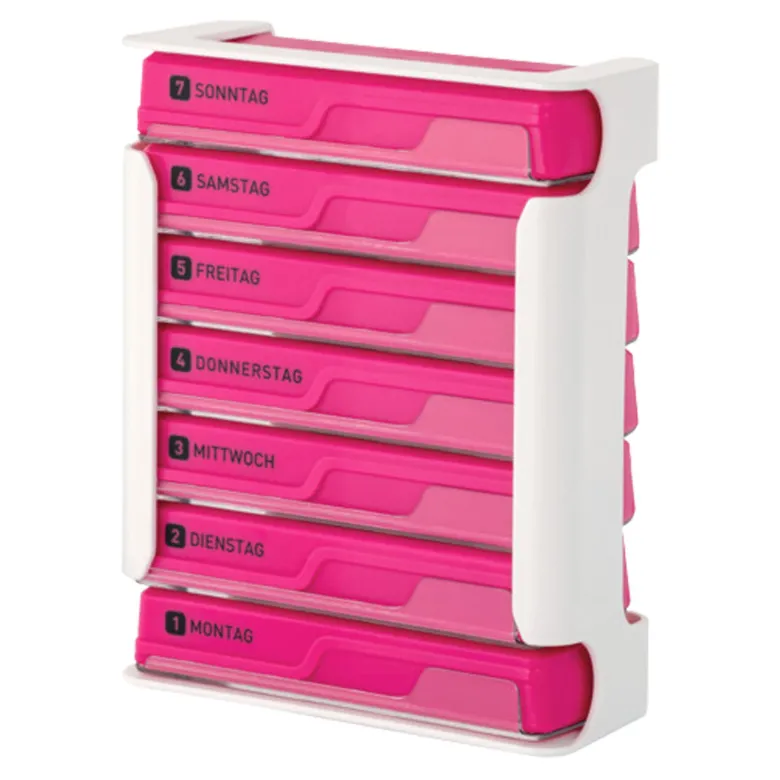 WEPA 7 Tage Compact Wochenmagazin weiß/pink, 1 St